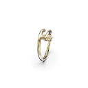 Bague Marteaux Classique PM Semi Pavée - Or jaune