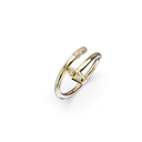 Bague Marteaux Classique PM Semi Pavée - Or jaune