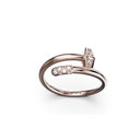 Bague Marteaux Classique PM Semi Pavée - Or rose