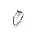 Bague Marteaux Classique PM Semi Pavée - Or rose