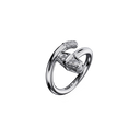 Bague Marteaux Classique MM Semi Pavée - Or gris
