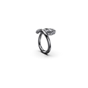 Bague Marteaux Classique MM Semi Pavée - Or gris