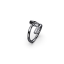 Bague Marteaux Classique MM Semi Pavée - Or gris