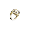 Bague Marteaux Classique MM Semi Pavée - Or jaune