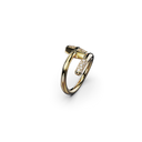 Bague Marteaux Classique MM Semi Pavée - Or jaune
