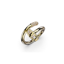 Bague Marteaux Classique MM Semi Pavée - Or jaune