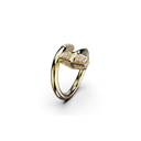 Bague Marteaux Classique MM Semi Pavée - Or jaune