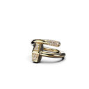 Bague Marteaux Classique MM Semi Pavée - Or jaune