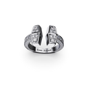 Bague Tête-à-tête Marteaux MM Pavée - Or gris