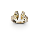 Bague Tête-à-tête Marteaux MM Pavée - Or jaune