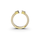 Bague Tête-à-tête Marteaux MM Pavée - Or jaune