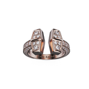 Bague Tête-à-tête Marteaux MM Pavée - Or rose