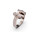 Bague Tête-à-tête Marteaux MM Pavée - Or rose