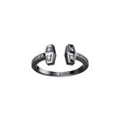 Bague Tête-à-tête Marteaux PM Pavée - Or gris