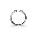 Bague Tête-à-tête Marteaux PM Pavée - Or gris