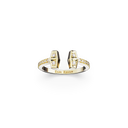 Bague Tête-à-tête Marteaux PM Pavée - Or jaune