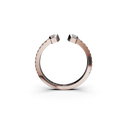 Bague Tête-à-tête Marteaux PM Pavée - Or rose