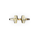 Bague Tête-à-tête Marteaux PM Semi Pavée - Or jaune