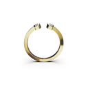 Bague Tête-à-tête Marteaux PM Semi Pavée - Or jaune