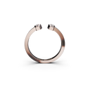 Bague Tête-à-tête Marteaux PM Semi Pavée - Or rose