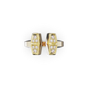 Bague Tête-à-tête Marteaux MM Semi Pavée - Or jaune