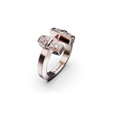 Bague Tête-à-tête Marteaux MM Semi Pavée - Or rose