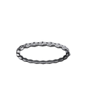 Bracelet Maillon Marteaux Pavé - Or gris