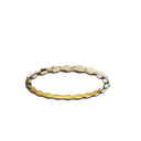 Bracelet Maillon Marteaux Semi Pavé - Or jaune