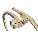 Bracelet Marteaux Classique MM Pavé - Or jaune