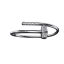 Bracelet Marteaux Classique MM Semi Pavé - Or gris
