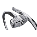 Bracelet Marteaux Classique MM Semi Pavé - Or gris