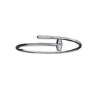 Bracelet Marteaux Classique PM Semi Pavé - Or gris